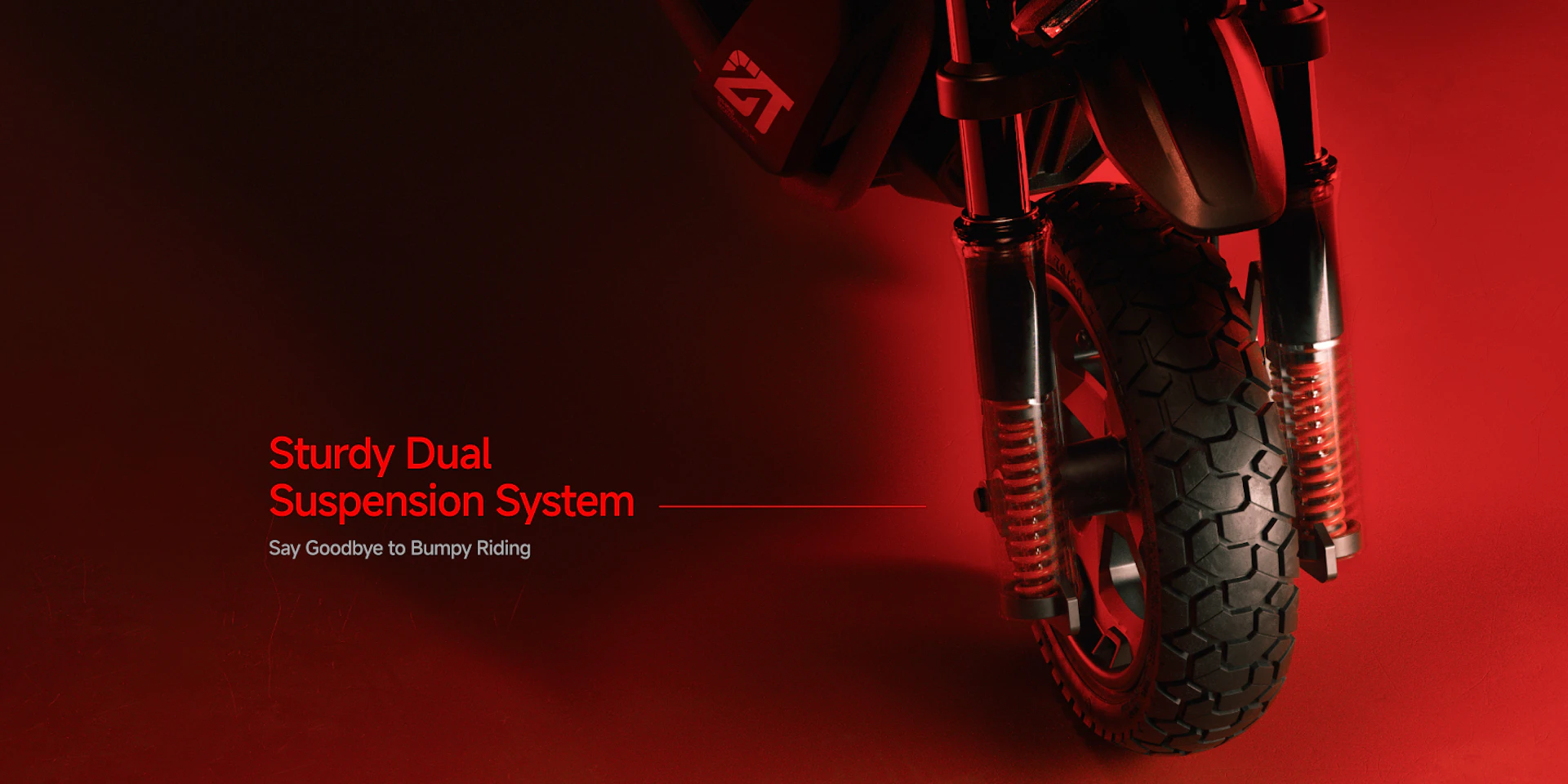 Sturdy Dual Suspension System Unyielding Off-Road Tires