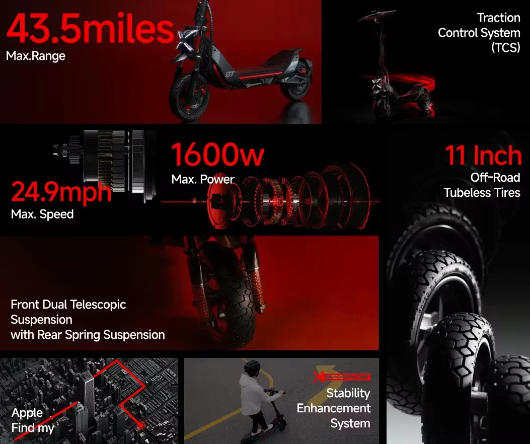 Segway ZT3 Pro Electric Scooter | 24.9 mph & 43.5-Mile Range