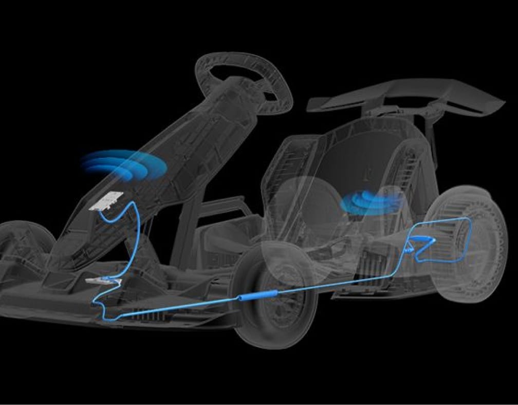 Diagram of the dual-channel transmission in the Segway Electric GoKart