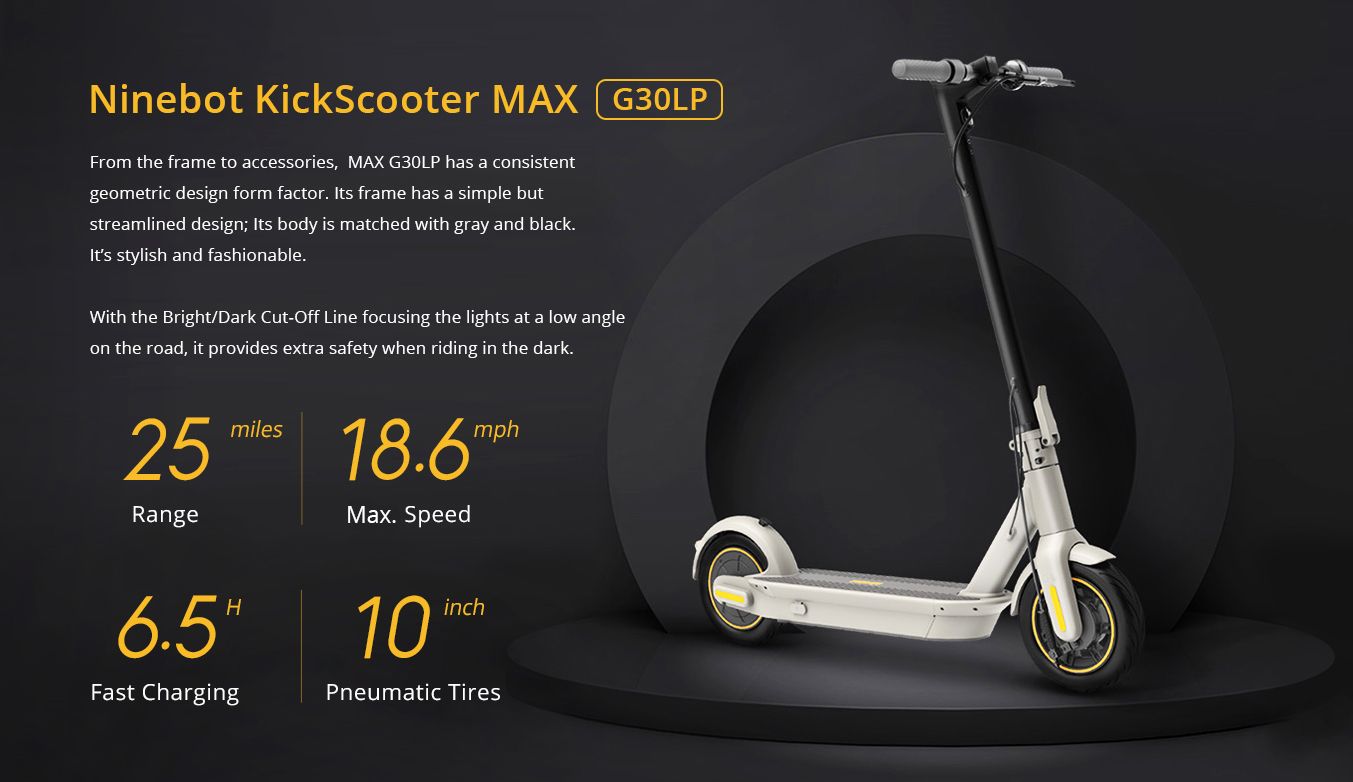 Mensajero Mínimo el viento es fuerte Ninebot Kickscooter G30LP | Electric Scooter | Segway Official Store