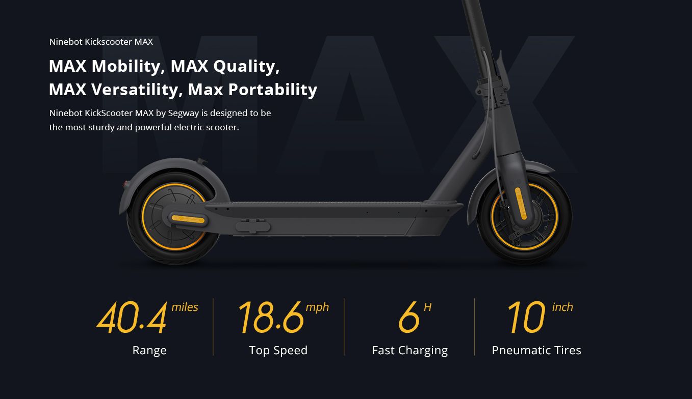 Ninebot KickScooter MAX G2 Elsparkcykel 35km/h – Wheely Shop